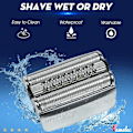 Miniatyrbilde 5 av 5: 2-pakning 83M - Hovedbarbermaskin for Braun Series 8 Reservedeler 8370cc 8350s 8320s 8325s 8340s - Barbermaskin Reservedeler Barberblader Folie 2 Pack 83M