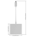 Miniatyrbild 3 av 5: Typ C Adapter, USB 3.1 Hub (usb-c Thunderbolt 3 Port-kompatibel) Till USB 3.0 HDMI Typ C hona Laddare Adapter Converter kompatibel med Macboo Silver gray