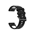 Miniatyrbillede 2 af 4: Rem til Garmin Tactix Delta 26Mm To-farvet Sort-hvid Sport Silikone Urrem
