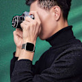 Miniatyrbillede 5 af 5: Magnetiske bånd, der er kompatible med Fitbit Versa 3 og Sense Smartwatch - Multi Color Black Small
