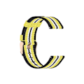 Miniatyrbilde 3 av 4: For Fitbit Versa Canvas Watch Band Black Yellow
