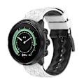 Miniatyrbilde 4 av 5: For Suunto 9 tofarget silikonklokkerem White Black