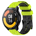 Pikkukuva 1 / 5: Kaksiväri silikoniranneke Xiaomi MI Watch S1 Active -kelloon Lime Green   Black