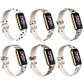 Miniatyrbillede 4 af 4: Til Fitbit Luxe Special Edition-tryk af silikoneurrem Skull