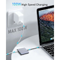Pikkukuva 5 / 5: USB C - HDMI -sovitin, 4K-video- ja äänikommutoija. USB-keskitin PD 100 W:n pikalatauksella ja USB 3.0 -portilla 10 Gbps, sovitin MacBook Pro/Air -laitteille