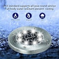 Miniatyrbilde 2 av 3: Solar Ground Lights, 8 Led Hage Lights Disk Lights In-ground Utendørs Landskap Belysning For Plen Patio Pathway Yard Deck Gangvei 4 Pack