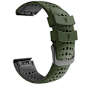 Miniatyrbild 1 av 5: Ersättningsarmband för Garmin Fenix 5 5Plus 6 6Pro 7, 22mm silikon smartklocka Dark green