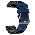 Miniatyrbild 3 av 5: För Garmin Fenix ​​7x/6x Pro/tactix 7 26mm Crocodile Texture Watch Blue