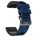 Miniatyrbillede 3 af 5: Til Garmin Fenix ​​7x/6x Pro/tactix 7 26mm Crocodile Texture Silikone læderurrem Blue