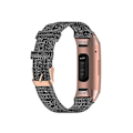 Miniatyrbilde 2 av 5: For Fitbit Charge 4 / Charge 3 / Charge3 Se Flettet Nylon Klokkebånd Plasthode Dark Gray