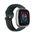 Miniatyrbild 1 av 5: För Fitbit Sense Tvåfärgat perforerat watch som andas Olive Green - Black