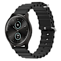 Miniatyrbild 1 av 4: För Garmin Garminmove Style 20mm Ocean Style Silikon Solid Color Watch Band Black