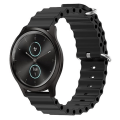 Miniatyrbilde 1 av 4: For Garmin Garminmove Style 20mm Ocean Style Silikon Solid Color Watch Band Black