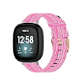 Pikkukuva 1 / 5: Fitbit Versa 4 / Sense 2 universal nylon Weave Canvas watch Pink