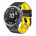 Pikkukuva 1 / 5: Garmin Fenix ​​7/7x/6/6x/5/5x 22 mm, kaksivärinen watch Black Yellow