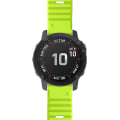 Miniatyrbilde 3 av 4: For Garmin Fenix ​​7x / 6x 26mm Smart Watch Quick Release Silicon Watch Band Lime Color