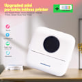 Pikkukuva 5 / 5: Kannettava musteeton taskukokoinen Bluetooth-lämpötulostin 5 rullalla paperia päiväkirjaan/DIY-leikekirjaan/matkailuun/muistiinpanoihin, valkoinen
