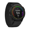 Miniatyrbilde 1 av 5: For Garmin Fenix ​​6x 26 mm strikket nylon løkkebånd Black