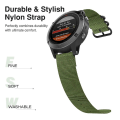Miniatyrbilde 3 av 5: For Garmin Fenix ​​5s 20 mm tre-rings nylon klokkerem Army Green