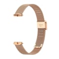 Miniatyrbilde 2 av 5: For Fitbit Luxe Clip-on Metal Watch Band Rose Gold