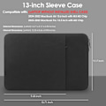 Miniatyrbillede 2 af 5: Laptop Taske 13\" Enkel Laptop Canvas Taske Sort