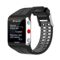 Miniatyrbillede 1 af 5: Til Polar V800 Gps Smart Watch Tofarvet stålspændeurrem Black-Grey