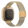 Miniatyrbilde 3 av 5: For Fitbit Versa 3 / Sense Milan Buckle Metal Watch Band Gold