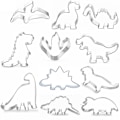 Miniatyrbild 2 av 5: Dinosaurie-kakform, fondant-kakform för barn som bakar kakor 11pcs