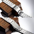 Pikkukuva 4 / 5: 18/20/22/24mm Vaihdetut kaksoissoljet ruostumattomasta teräksestä valmistettu rannehihna Silver 24mm