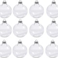 Miniatyrbild 5 av 5: 36st genomskinlig plast kula grannlåt sfär fyllbar julgran prydnad Xmas 54pcs