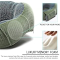 Miniatyrbillede 2 af 5: Memory Foam Rejsepude 360-Graders Hovedstøtte grøn