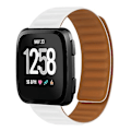 Miniatyrbilde 1 av 5: For Fitbit Versa 4 / 3 / Sense 2 20 mm magnetisk silikonklokkerem White