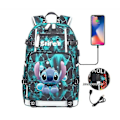 Miniatyrbilde 1 av 4: Lilo og Stitch Skolesekker Kapasitet Ryggsekker Gutter Jenter Usb Lading Reise Stor Bærbar PC Studenter Skolesekk Bagpack photo color18