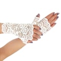 Miniatyrbillede 4 af 5: Kvinder hule handsker Bryllupsfest Bride vanter Sheer Mesh fingerløse handsker Purple