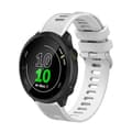 For Garmin Forerunner 55 20mm Silikon Twill Klokkebånd White