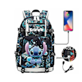 Miniatyrbilde 1 av 4: Lilo og Stitch Skolesekker Kapasitet Ryggsekker Gutter Jenter Usb Lading Reise Stor Bærbar PC Studenter Skolesekk Bagpack photo color4