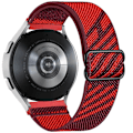 Miniatyrbillede 1 af 5: 20 mm 22 mm bånd til Samsung Galaxy Watch 4/classic/3/5/pro/active 2 Gear S3 Elastic Nylon Loop Huawei Watch Gt 2 2e 3 Pro Strap black red 22mm