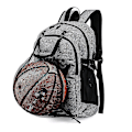 Miniatyrbild 1 av 5: Usb-laddningsbasketväska Ryggsäck Hög kapacitet Herrryggsäck Mode/fritid/affärer black