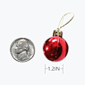 Miniatyrbild 4 av 5: Flerfärgad Mini Glitterboll Miniatyr Rustika Julgransprydnader 24-pack