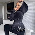 Miniatyrbillede 2 af 5: Kvinder Velvet Juicy Træningsdragt Couture Træningsdragt Todelt sæt Couture Sweatsuits RED L