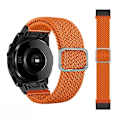 Miniatyrbillede 1 af 5: Til Garmin Fenix ​​7 Justerbar Nylon flettet Elasticity Watch Band Orange