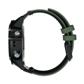 Miniatyrbilde 4 av 5: For Garmin Fenix ​​7 To-farget silikon hurtigutløser klokkerem Army Green Black