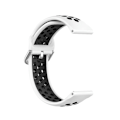 Pikkukuva 3 / 5: For Fitbit Versa 2 / Versa Lite / Blaze 23mm urheilullinen kaksiväri silikoniranneke White Black