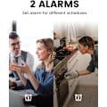 Miniatyrbild 3 av 5: Väckarklocka för Sovrum, Digital Träklocka med Stora Siffror, Dubbla Alarm, Justerbar Hög Volym för Tunga Sovare, Snooze, 500% Dimmer 2#