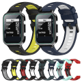 Miniatyrbilde 3 av 5: For Garmin Approach S20 tofarget silikonklokkerem Olive Green - Black