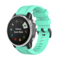 Miniatyrbilde 2 av 5: For Garmin Fenix ​​6s 20 mm hurtigutløser offisiell tekstur armbåndsurrem med plastknapp Lake Blue