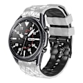 Miniatyrbillede 1 af 5: Til Ticwatch Pro 2020 22 mm fodboldmønster tofarvet silikonestrop White-Black