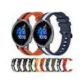 Pikkukuva 3 / 4: Hihna Garmin Venu 2 22 mm:n kaksiväriseen pystysuoraan silikonirannekkeeseen oranssi-musta
