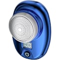 Miniatyrbild 1 av 5: Mini bärbara elektriska rakapparater för män och kvinnor, elektrisk rakapparat för män ansikte, typ C laddningsbar, vattentät med LED-display för hem Blue