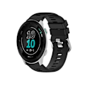 Miniatyrbillede 1 af 4: Rem til Garmin Forerunner 158 20Mm Sort Solid Farve Blød Silikone Urrem